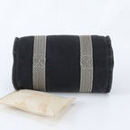Hermes Cannes PM Pouch Handbag Tote Black Herringbone — view 6