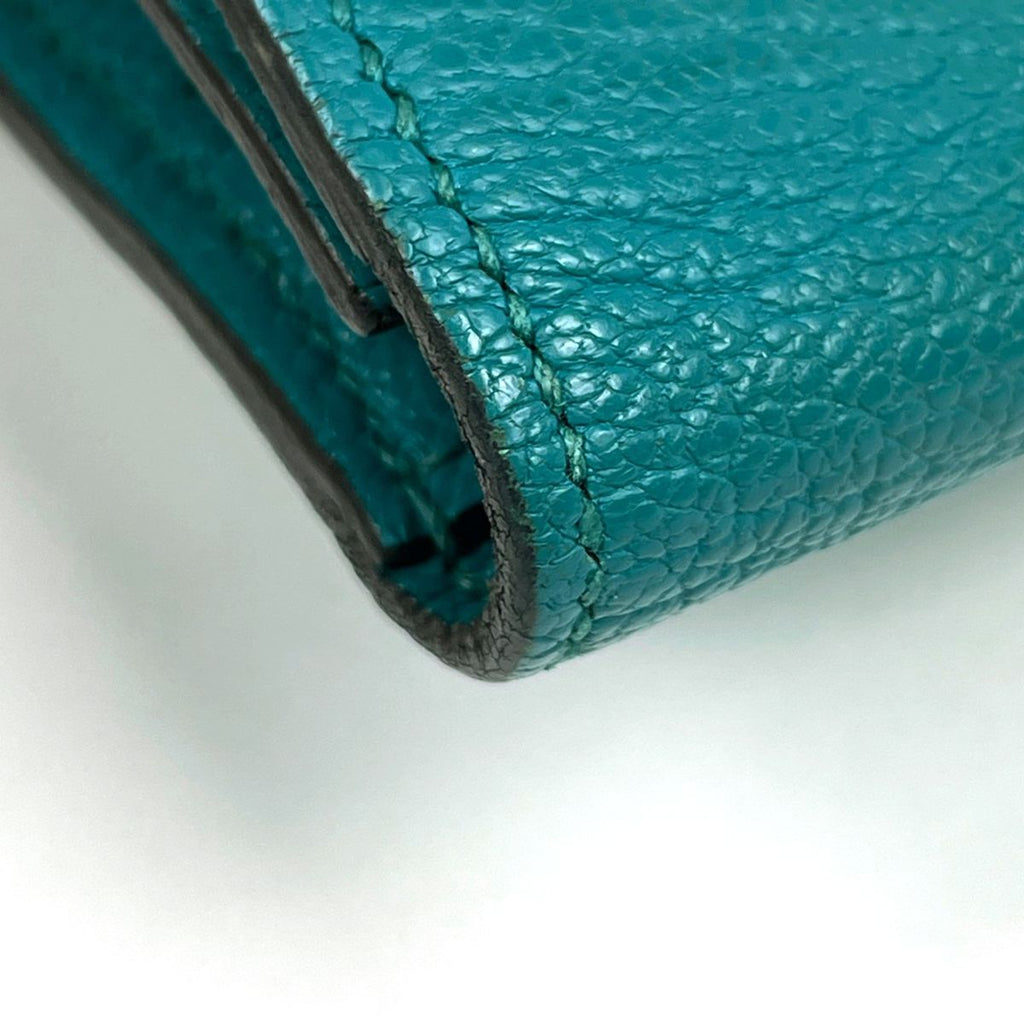 Hermes Bearn Souffle Wallet Chevre Malachite — view 3