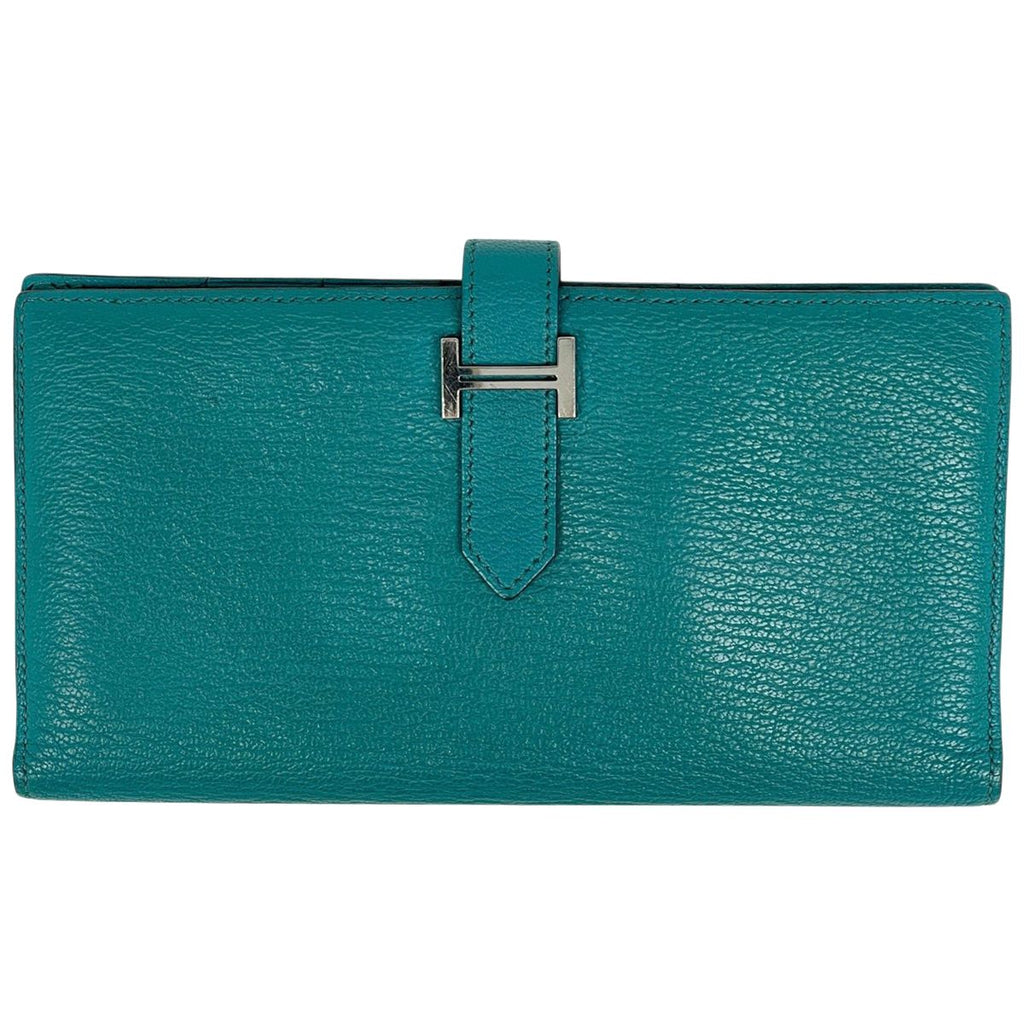 Hermes Bearn Souffle Wallet Chevre Malachite