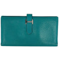 Hermes Bearn Souffle Wallet Chevre Malachite