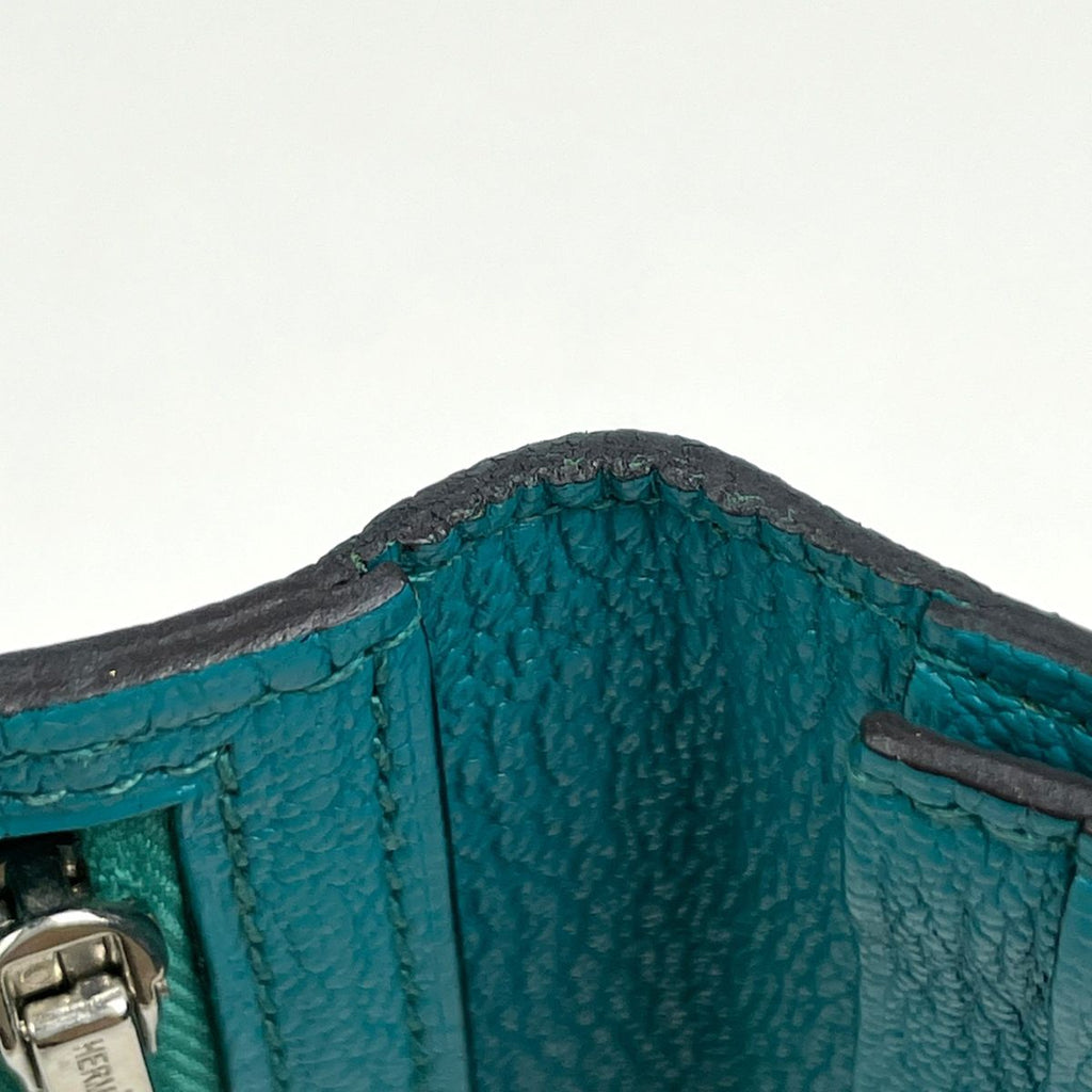 Hermes Bearn Souffle Wallet Chevre Malachite — view 4