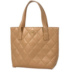 Chanel Wild Stitch Tote CC Logo Leather Beige