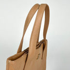 Chanel Wild Stitch Tote CC Logo Leather Beige — view 7