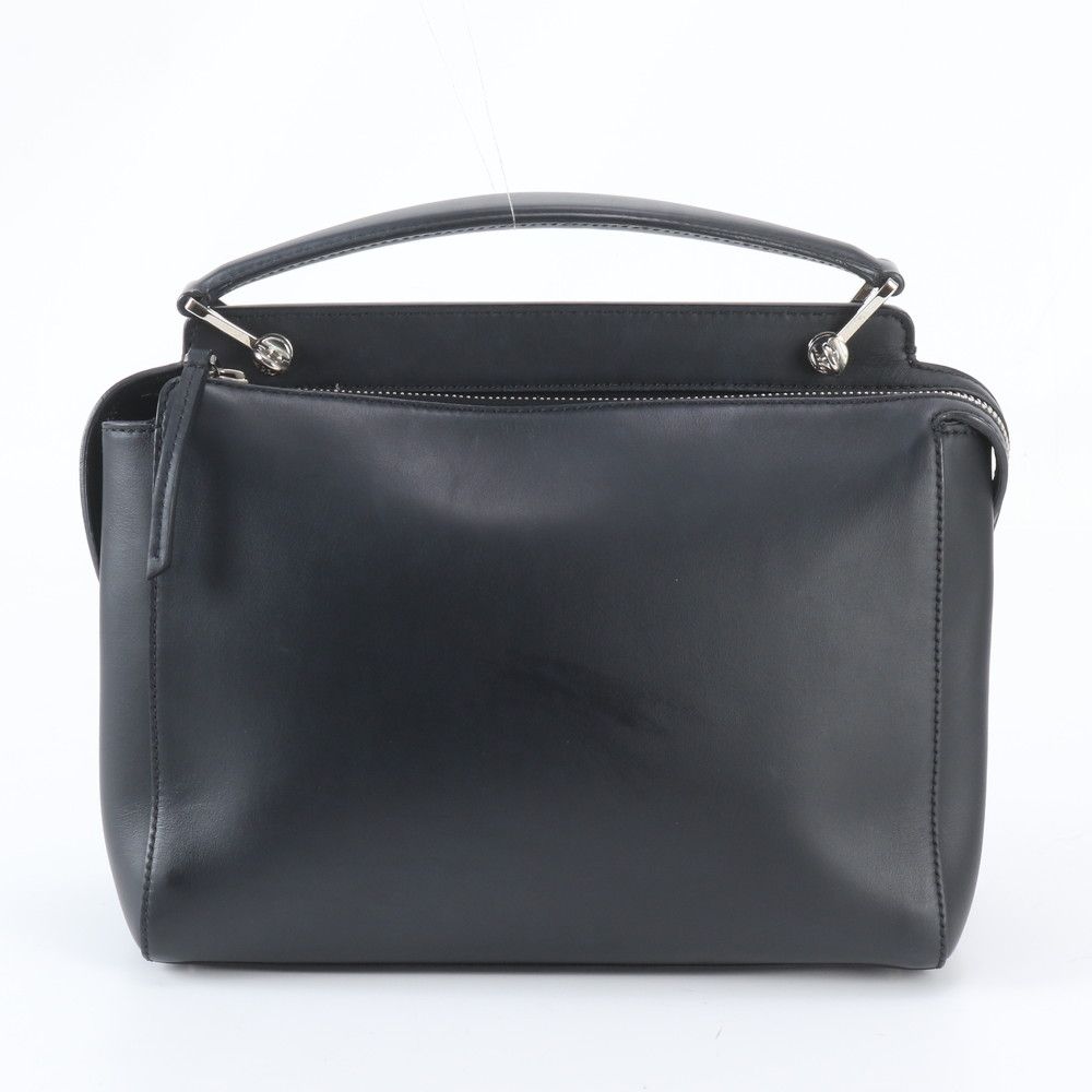 Fendi Com Leather Handbag Black — view 3