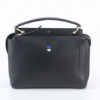 Fendi Com Leather Handbag Black