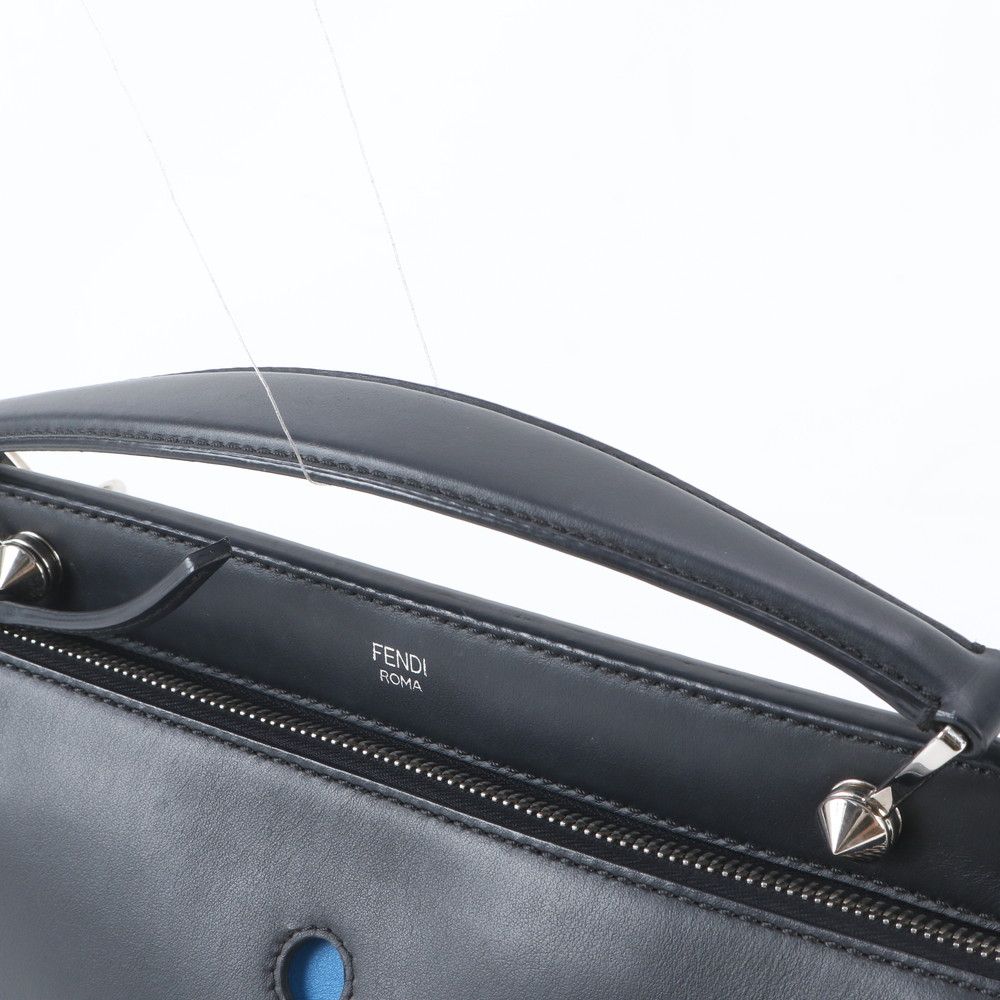 Fendi Com Leather Handbag Black — view 2
