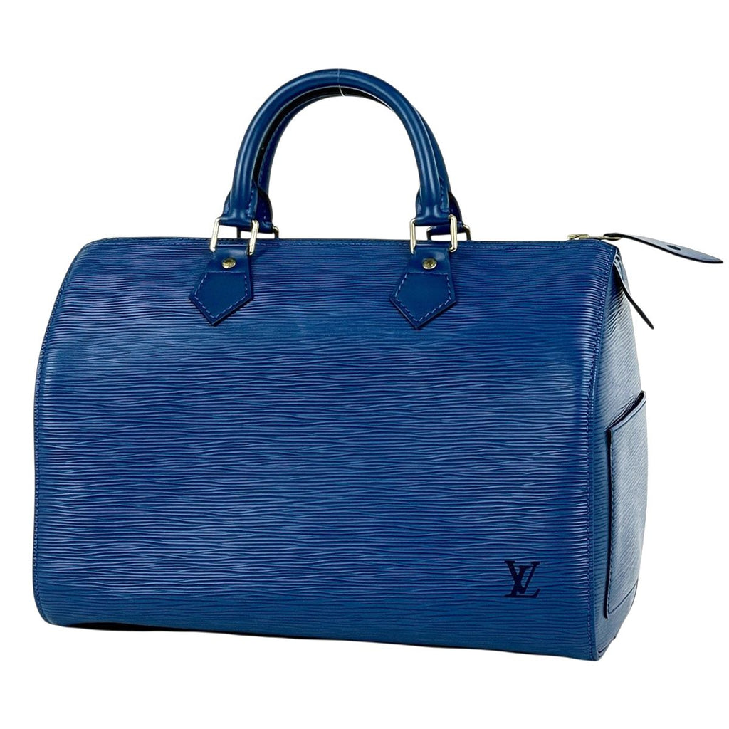 Louis Vuitton Speedy 30 Mini Boston Handbag Epi Toledo Blue