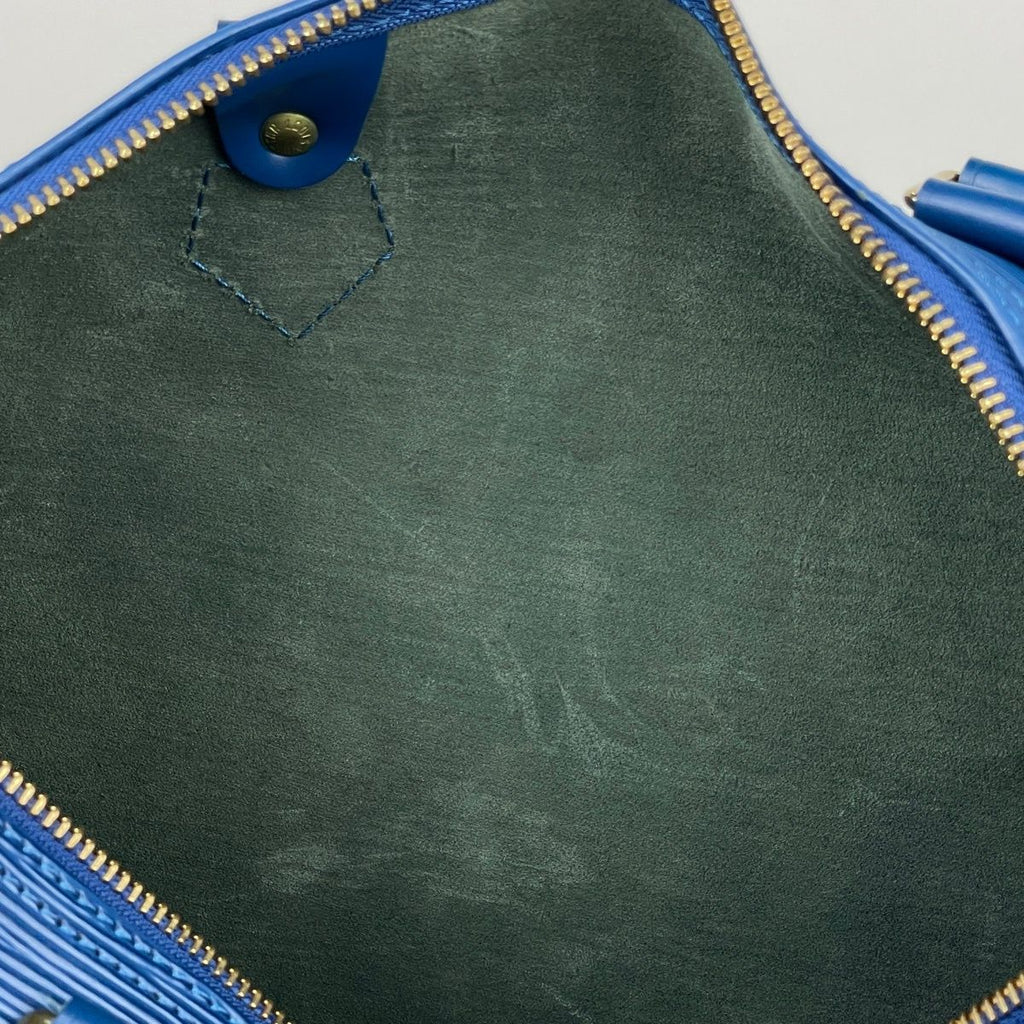 Louis Vuitton Speedy 30 Mini Boston Handbag Epi Toledo Blue — view 7