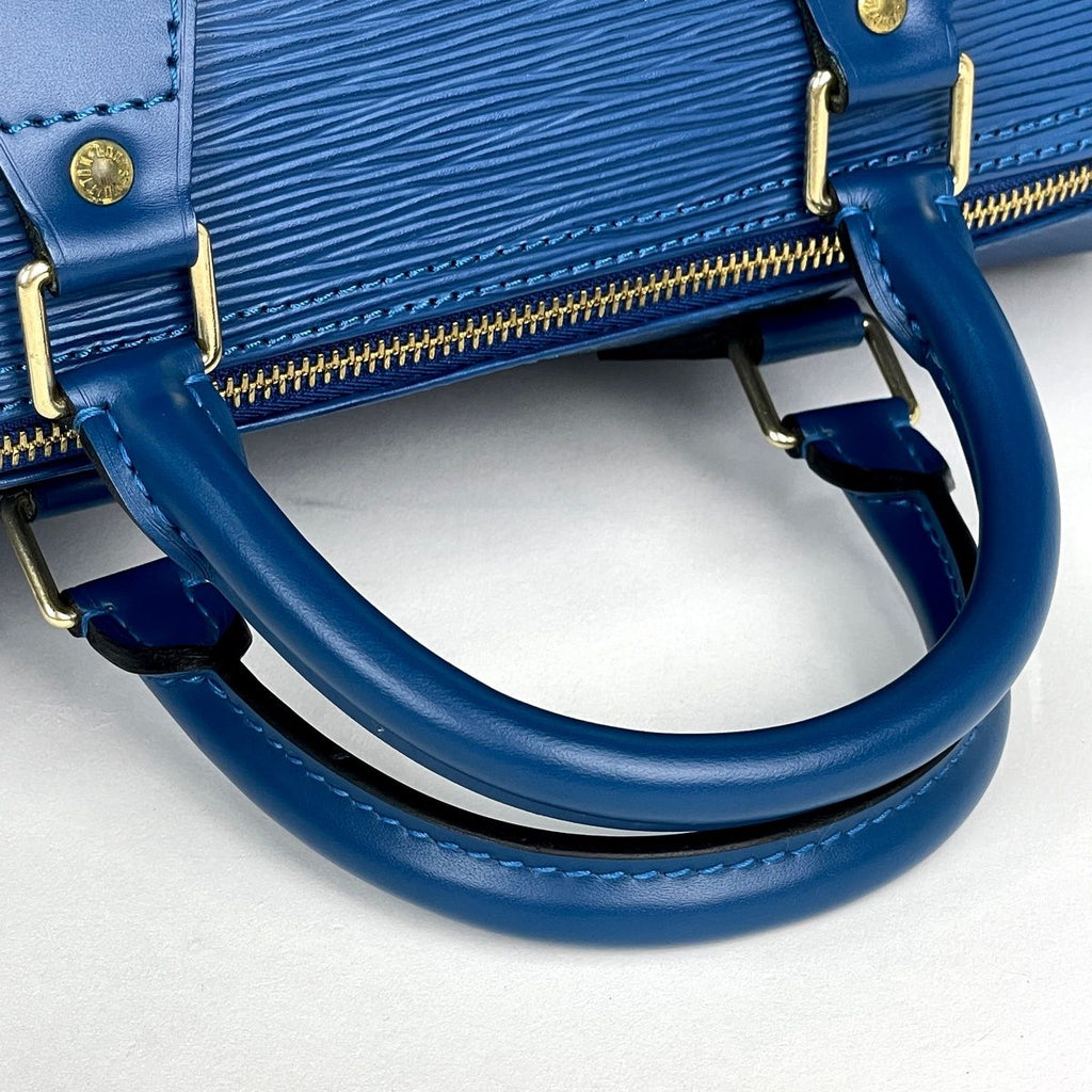 Louis Vuitton Speedy 30 Mini Boston Handbag Epi Toledo Blue — view 6