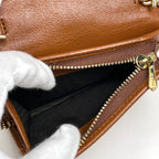 Gucci Rajah Chain Wallet Sherry Line Tiger Rhinestone Fabric Beige Shoulder — view 7