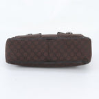 Gucci GG Nylon Abbey Tote Shoulder Hand Leather Brown — view 6