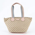 Gucci GG Canvas Leather Tote Shoulder Hand