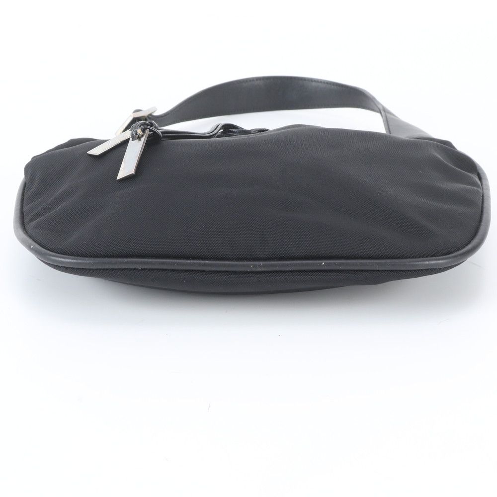 Gucci 001 Leather Nylon Shoulder Bag Hand Black — view 6