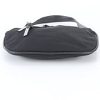 Gucci 001 Leather Nylon Shoulder Bag Hand Black — view 6