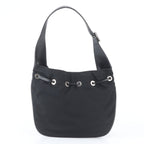 Gucci 001 Leather Nylon Shoulder Bag Hand Black — view 3