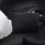 Gucci 001 Leather Nylon Shoulder Bag Hand Black — view 9