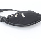 Gucci 001 Leather Nylon Shoulder Bag Hand Black — view 5