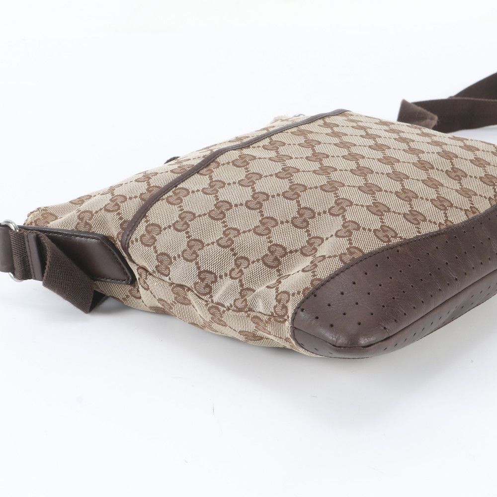 Gucci GG Canvas Leather Shoulder Bag Crossbody Messenger Business — view 5
