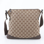 Gucci GG Canvas Leather Shoulder Bag Crossbody Messenger Business — view 3