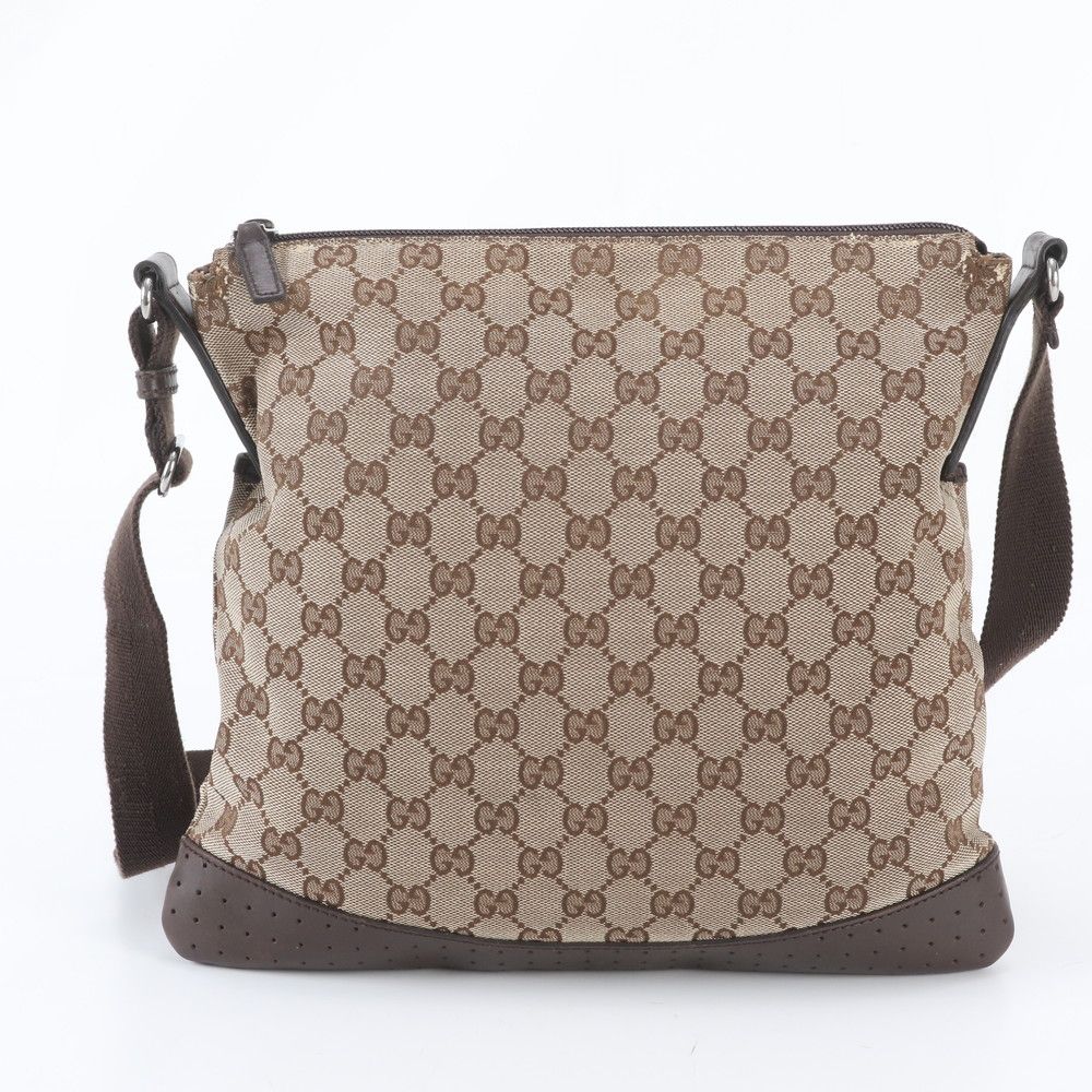 Gucci GG Canvas Leather Shoulder Bag Crossbody Messenger Business — view 3