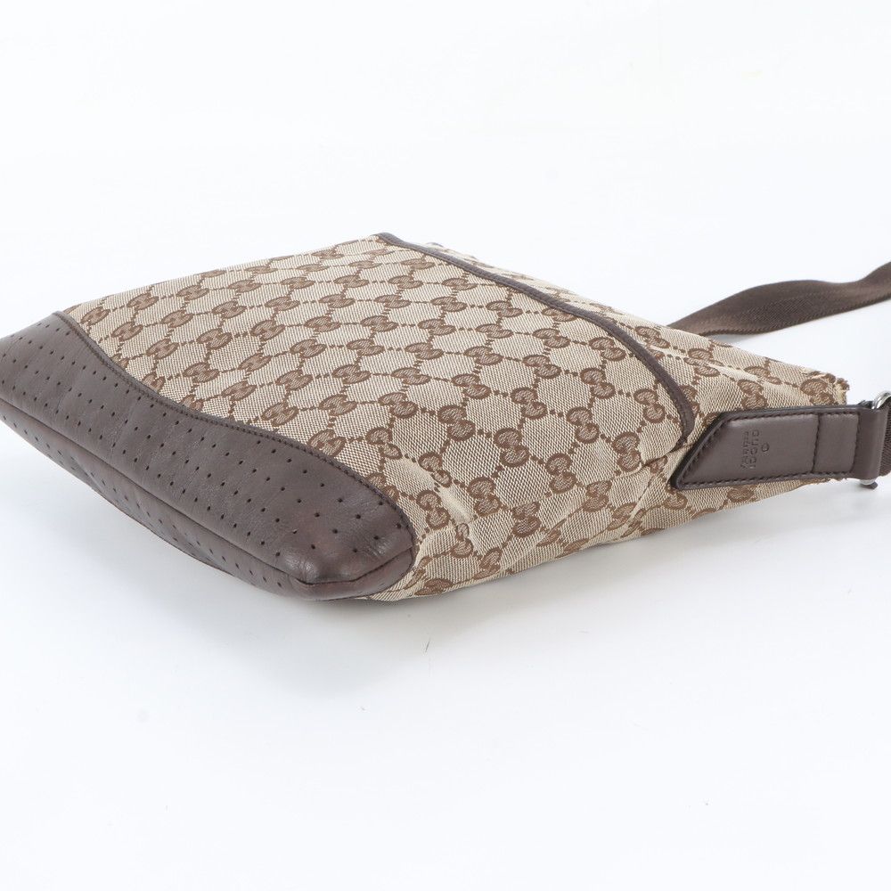 Gucci GG Canvas Leather Shoulder Bag Crossbody Messenger Business — view 4