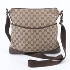 Gucci GG Canvas Leather Shoulder Bag Crossbody Messenger Business