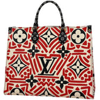 Louis Vuitton On The Go GM 2-Way Monogram Giant LV Crafty Tote Cream