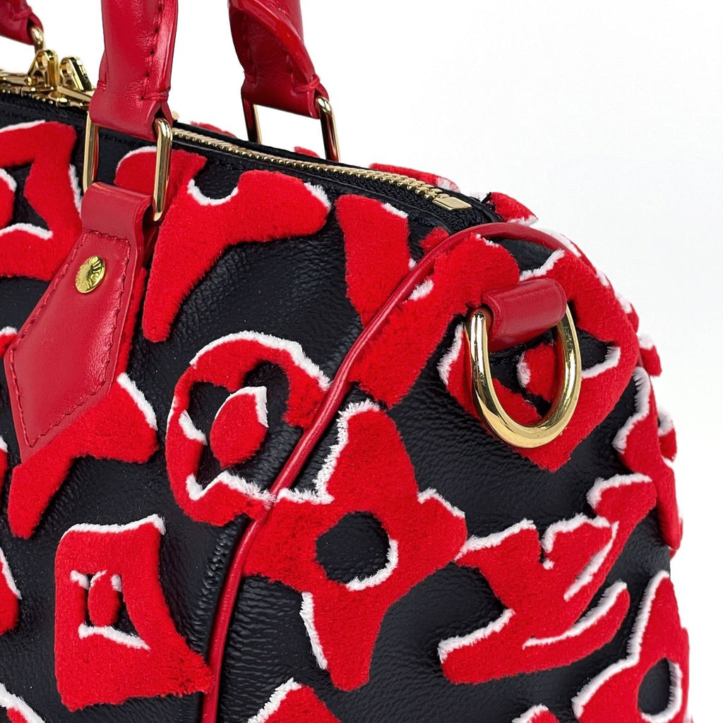 Louis Vuitton Speedy Bandouliere 25 2-Way Urus Fisher Handbag Monogram Black — view 6