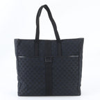 Gucci GG Canvas Leather Tote Shoulder Business Black