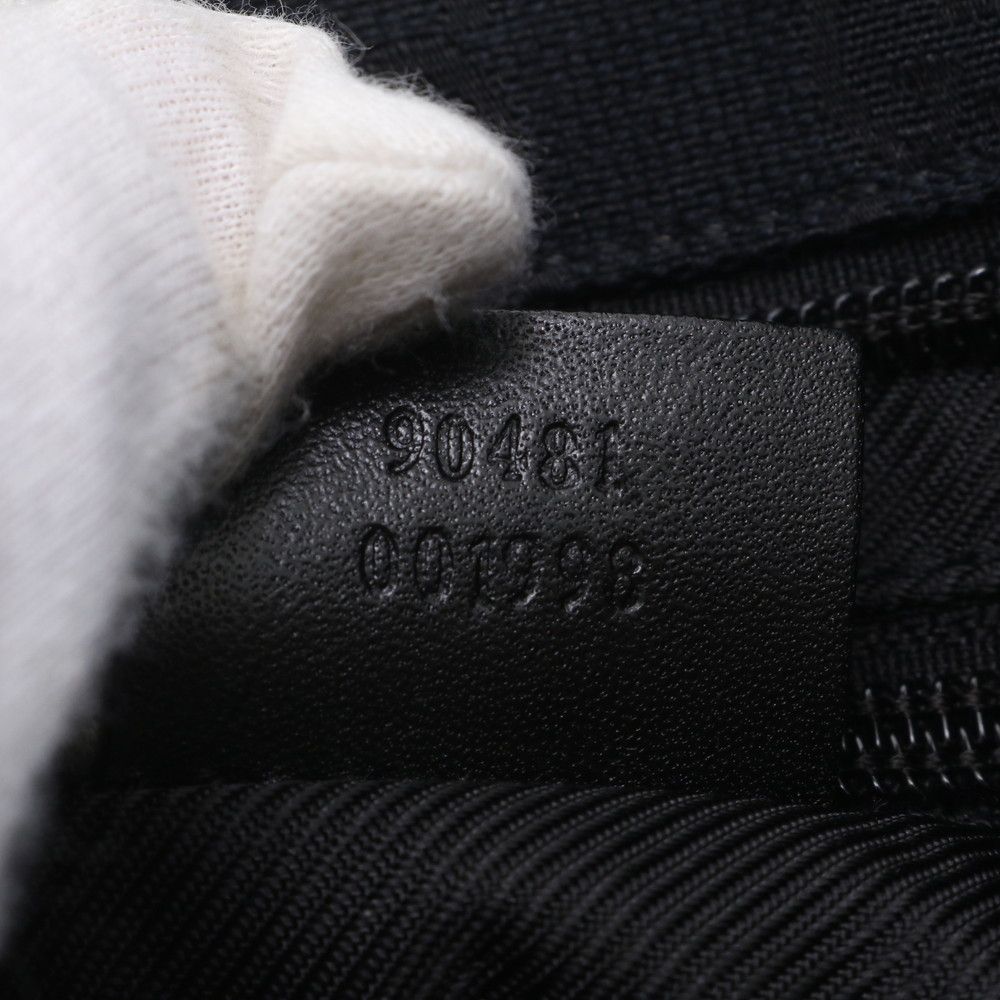 Gucci GG Canvas Leather Tote Shoulder Business Black — view 9