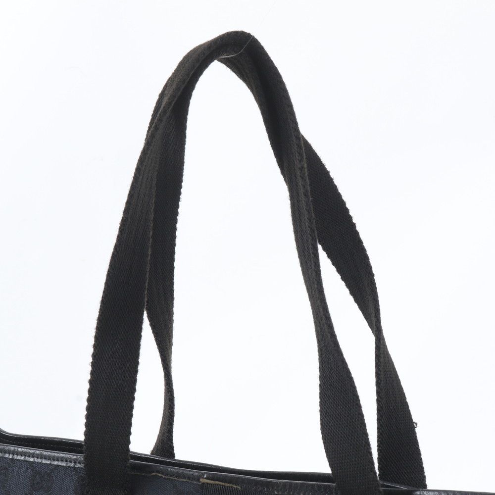 Gucci GG Canvas Leather Tote Shoulder Business Black — view 2