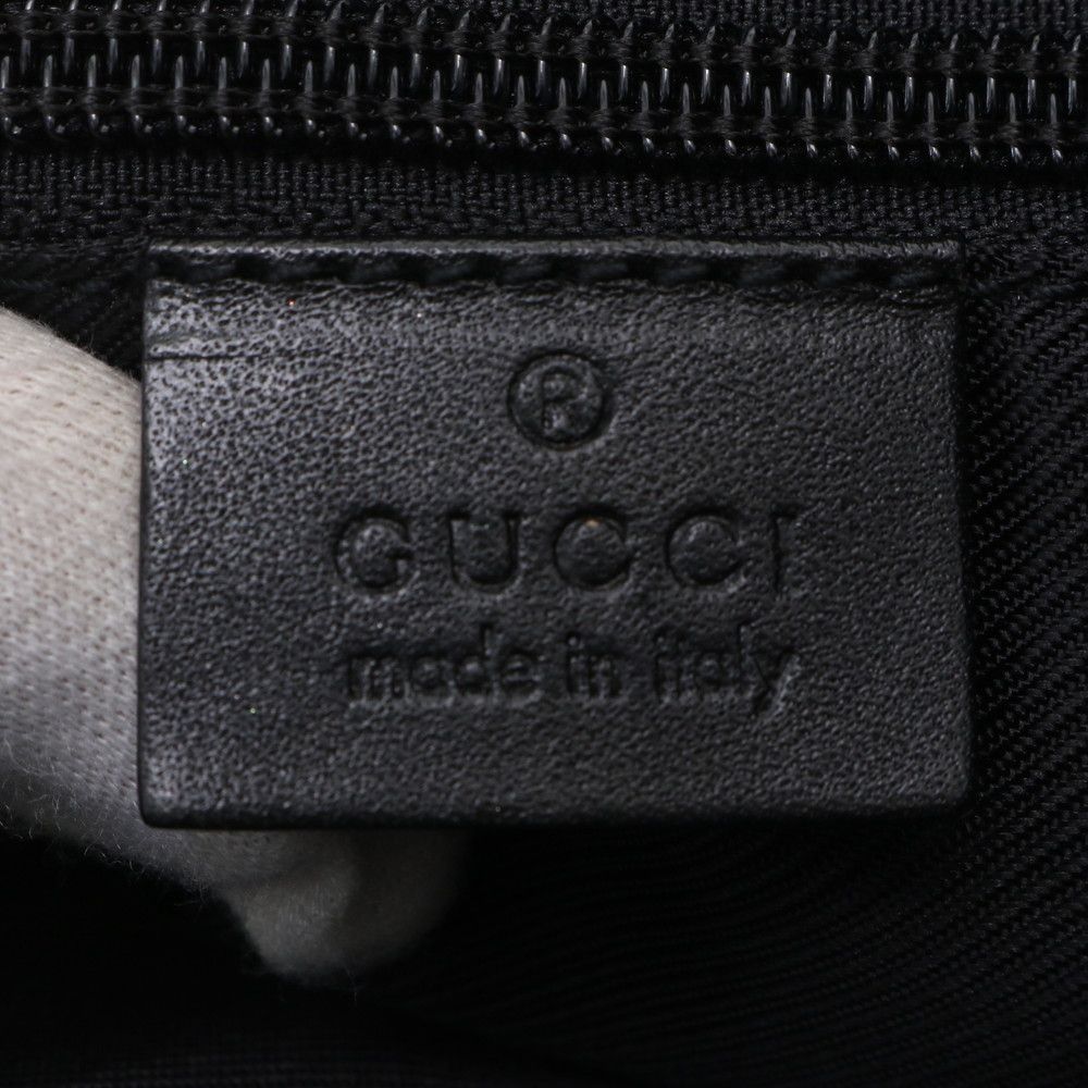 Gucci GG Canvas Leather Tote Shoulder Business Black — view 8