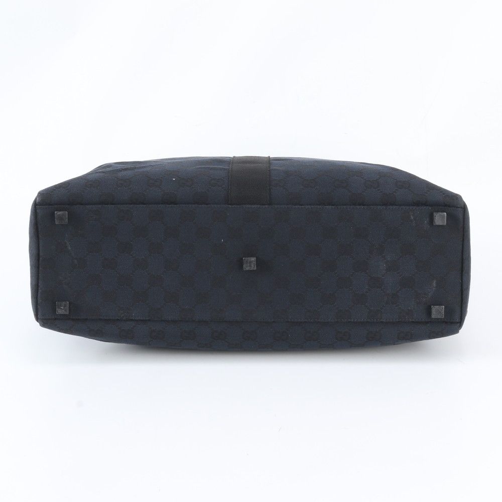 Gucci GG Canvas Leather Tote Shoulder Business Black — view 6