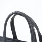 Gucci Vintage Interlocking Leather Handbag Tote Navy — view 2