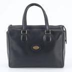 Gucci Vintage Interlocking Leather Handbag Tote Navy
