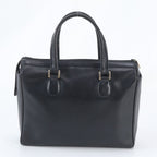 Gucci Vintage Interlocking Leather Handbag Tote Navy — view 3