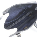 Gucci Vintage Interlocking Leather Handbag Tote Navy — view 7