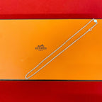 Hermes Chaine D'ancre Series Necklace Log 925 Sterling Silver