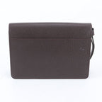 Louis Vuitton Taiga Pochette Clado Acajou Leather Clutch Pouch — view 3