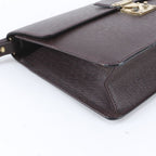 Louis Vuitton Taiga Pochette Clado Acajou Leather Clutch Pouch — view 6