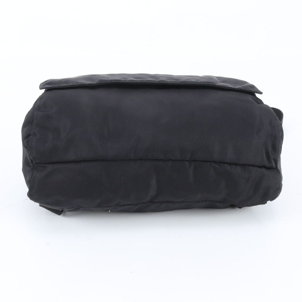 Prada Tessuto Nylon Triangle Logo Backpack Black — view 5