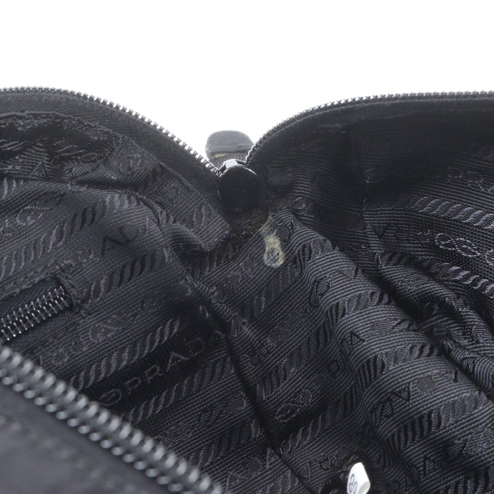 Prada Tessuto Nylon Triangle Logo Backpack Black — view 8