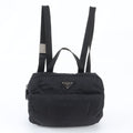 Prada Tessuto Nylon Triangle Logo Backpack Black