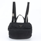 Prada Tessuto Nylon Triangle Logo Backpack Black