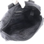 Prada Tessuto Nylon Triangle Logo Backpack Black — view 7