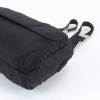 Prada Tessuto Nylon Triangle Logo Backpack Black — view 4