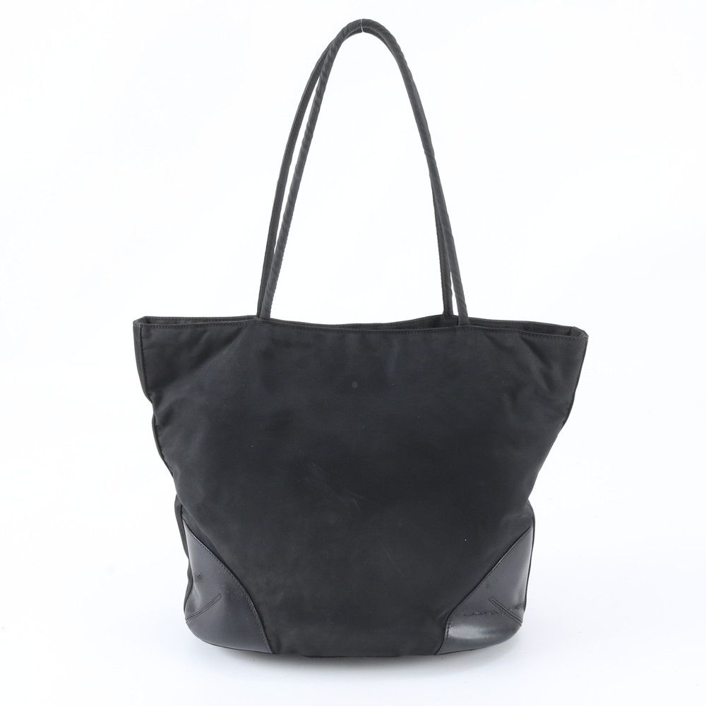 Prada Tessuto Nylon Triangle Logo Tote Shoulder — view 3