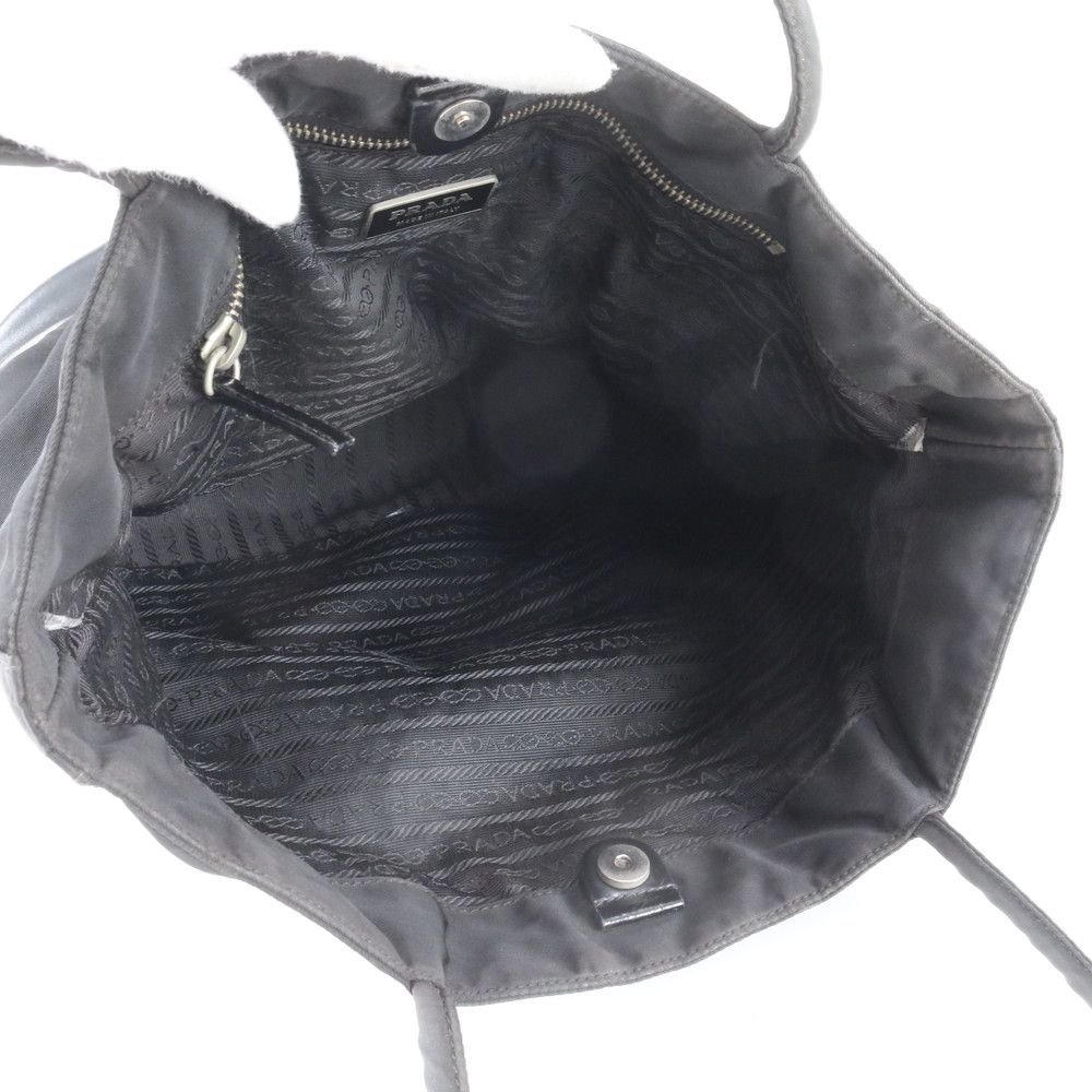 Prada Tessuto Nylon Triangle Logo Tote Shoulder — view 7