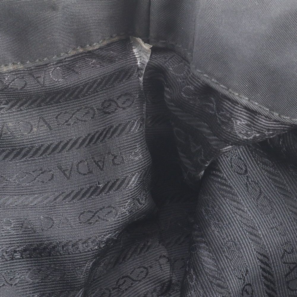 Prada Tessuto Nylon Triangle Logo Tote Shoulder — view 8