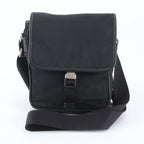 Prada Tessuto Nylon Triangle Logo Leather Shoulder Bag Crossbody Messenger